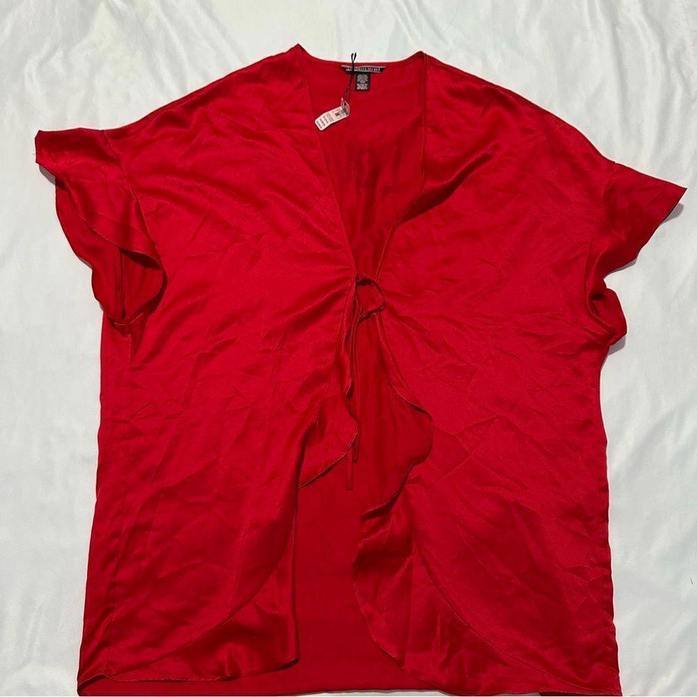 Victoria's Secret short red satin robe " Love"